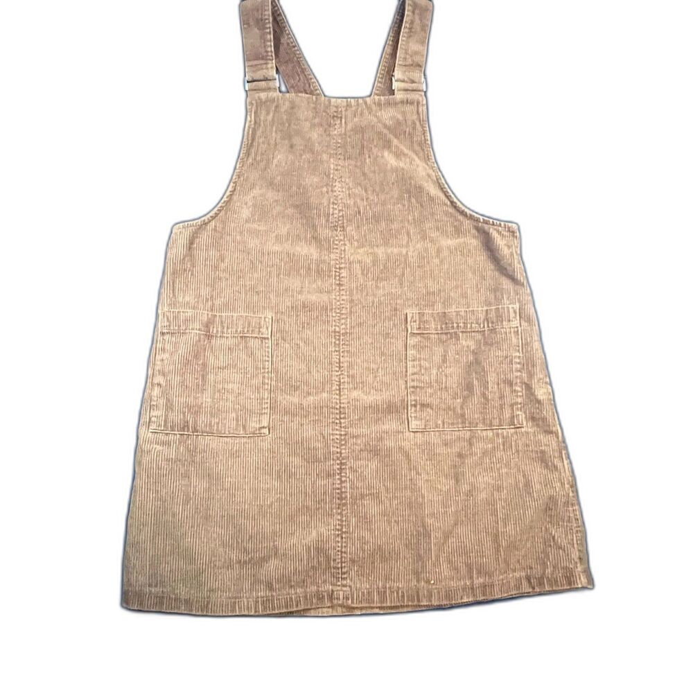 New Look Brown Corduroy Pinafore Overall Dress Medium
